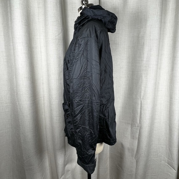 John Varvatos Waxed Cotton Shell Rain Jacket Blue Men's 52 Zip Up Hooded - Picture 6 of 12